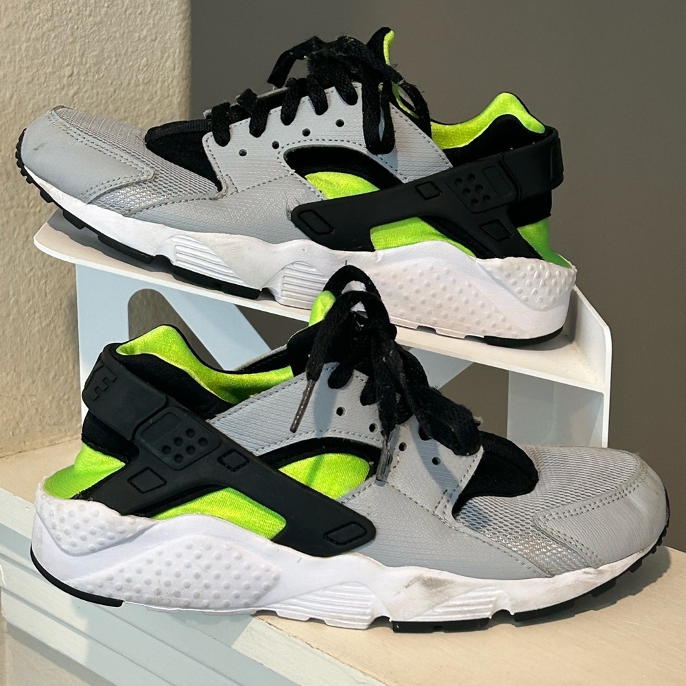 Kids Sneakers in Gray and Neon Green